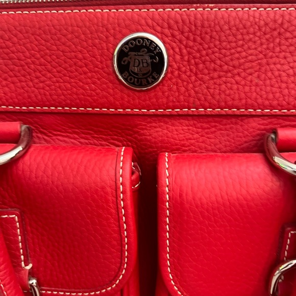 Dooney and Bourke Red Pebble Leather Handbag